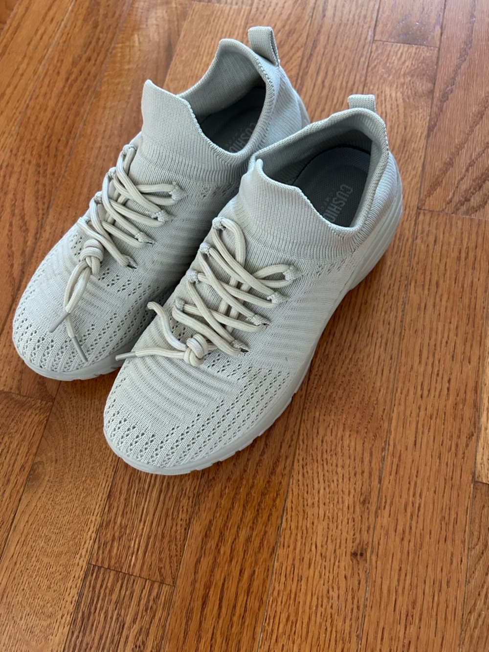 Tan Sneakers with Lace-Up Detail